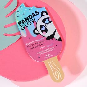 Палетка для невероятного макияжа Pandas Glow: румяна и хайлайтер Ош