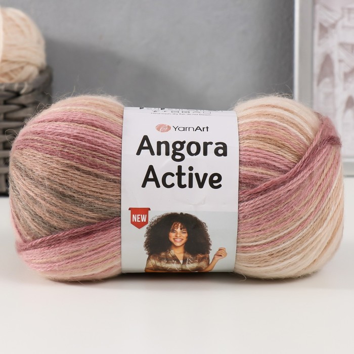 

Пряжа "Angora Active" 20% шерсть, 80% акрил 500м/100гр (853 бежево-розовый)