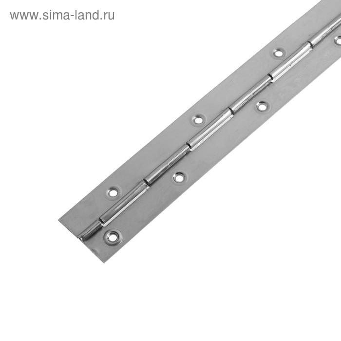 Петля рояльная ТУНДРА, L=1000 мм, без покрытия, 1 шт.