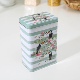 

Банка для сыпучих продуктов «Экзотика», 19×12×7,5 см, деколь МИКС