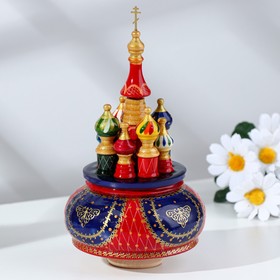 

Сувенир музыкальный "Храм", орнамент красно-синий