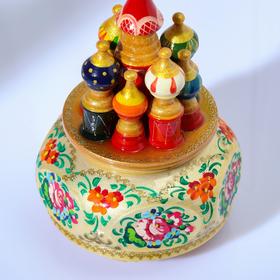 

Сувенир музыкальный "Храм", перламутр белый, граненый