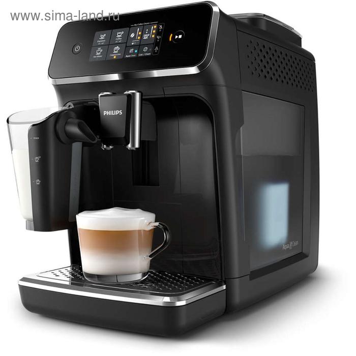 Кофемашина Philips EP2231/40, автоматическая, 1500 Вт, 1.8/0.26 л, чёрная кофемашина philips ep2231 40