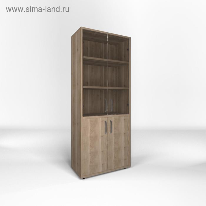 

Шкаф для документов 800*400*2000 прозрачное стекло Береза мраморная