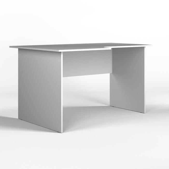 Стол компьютерный угловой левый 1360*900*750 Белый компьютерный стол 1400 × 1270 × 750 мм левый цвет белый