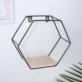

Полка Доляна «Лофт», 23,5×9,5×20,5 см, цвет чёрный