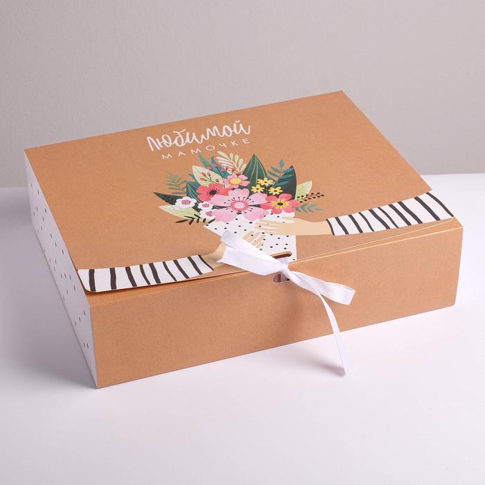 коробка складная подарочная любимой дочке Коробка подарочная складная, упаковка, «Любимой маме», 31 х 24.5 х 8 см