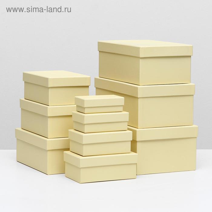 

Набор коробок 10 в 1 30,5 х 20 х 13 - 12 х 6,5 х 4 см Бежевый