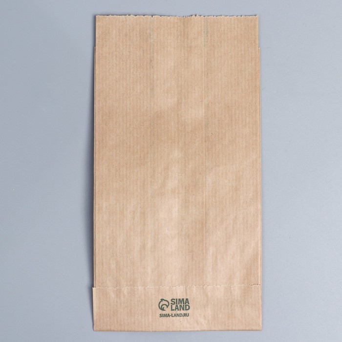 Пакет бумажный фасовочный, крафт, V-образное дно "Хорошего дня!", 20 х 10 х 7 см