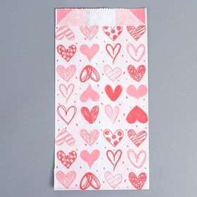 Пакет бумажный фасовочный, упаковка, крафт «With Love», 17 x 10 x 6.5 см