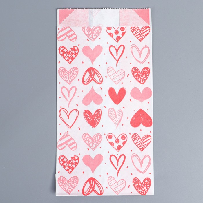 Пакет бумажный фасовочный, упаковка, крафт «With Love», 17 x 10 x 6.5 см