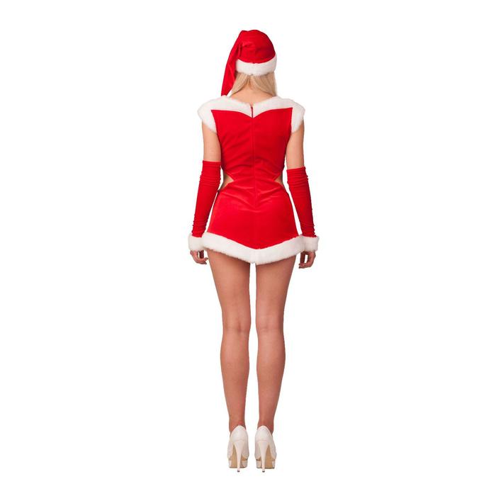Карнавальный костюм «Леди Санта», платье, шапка, р. 44-46