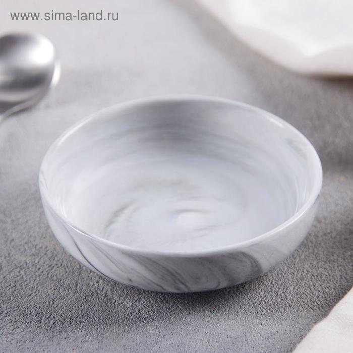 Соусник керамический «Мрамор», 100 мл, d=8 см, цвет серый соусник artifact ceramics керамический 100 мл 100 мл