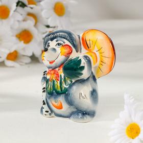 

Сувенир "Ёж с грибом", гжель цветная, 8х7 см