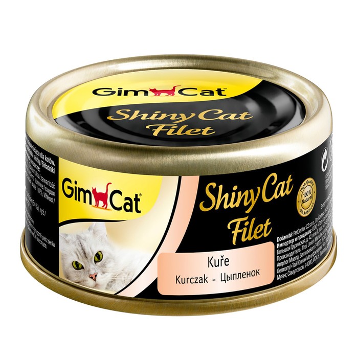 Консервы GIMCAT ShinyCat Filet для кошек, изцыпленка, 70 г