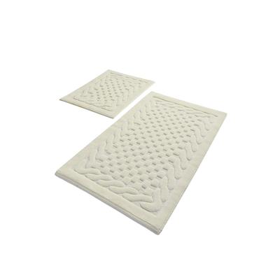 Комплект ковриков для ванной BAMBI , 2 шт, размер 60 х 100 см и 60 х 50 см, хлопок, цвет экрю - Фото 1