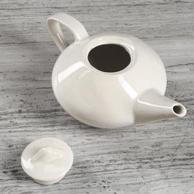 Набор для завтрака "Леон", цвет белый, 3 предмета: чайник 0.5 л, чашка 0.25 л, подставка 23 см от Сима-ленд
