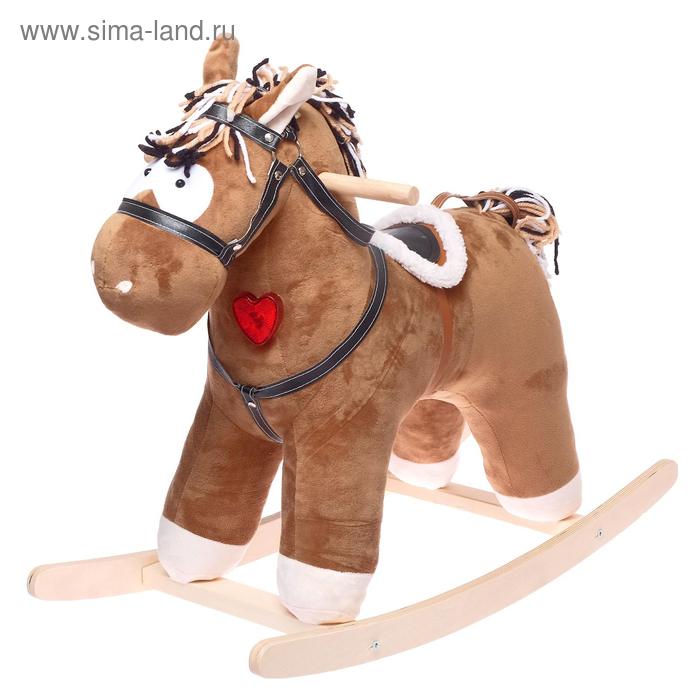 Качалка музыкальная «Конь Свэн», цвет коричневый качалка конь кавказ