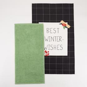 

Набор полотенец "Этель" Best winter wishes 2шт, 100% хл.