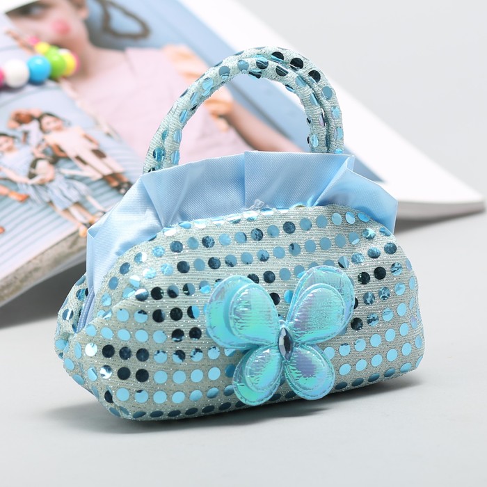 Сумочка детская "Радость" с бабочкой, цвета МИКС