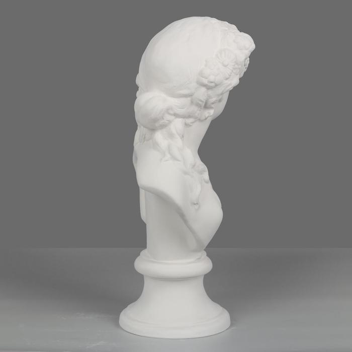 Гипсовая фигура, Бюст Флора, 17.5 х 17 х 40 см