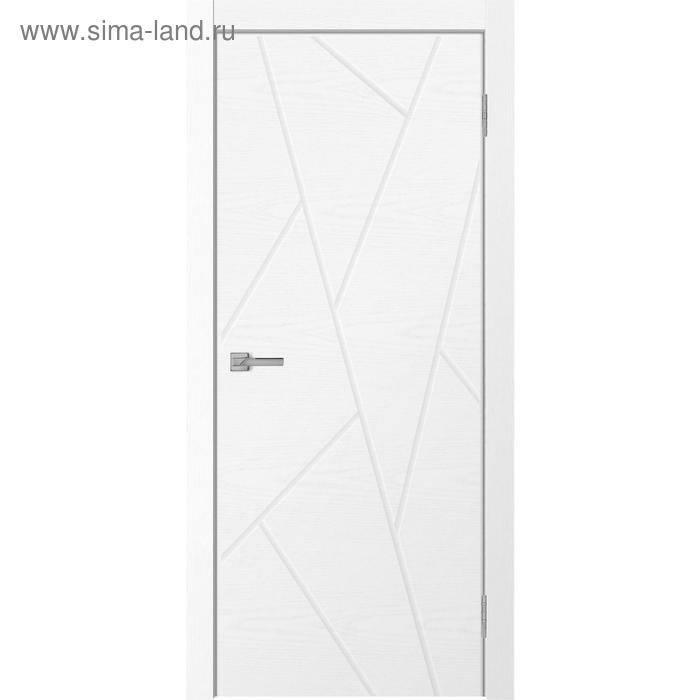 Дверное полотно NEO, 900 × 2000 мм, глухое, экошпон, цвет ясень белый