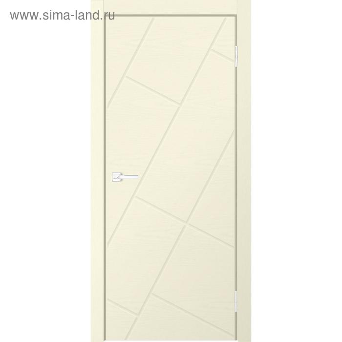 Дверное полотно NEO, 600 × 2000 мм, глухое, экошпон, цвет ясень ваниль
