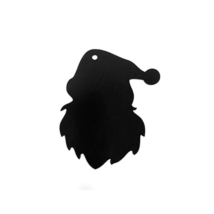 

Ценник для надписей меловым маркером "Новый год" дед мороз 70*110, цвет чёрный, ПВХ