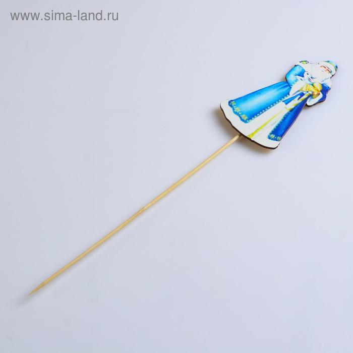 

Топпер деревянный, 6.5×30 см "Новогодний. Дед Мороз", УФ-печать