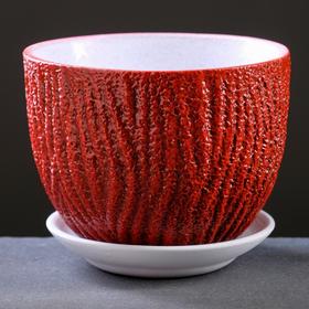 

Горшок цветочный Кора красный, 1,2 л