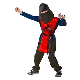 

Карнавальный костюм «Ниндзя: красный тигр» с оружием, р. 34, рост 140 см