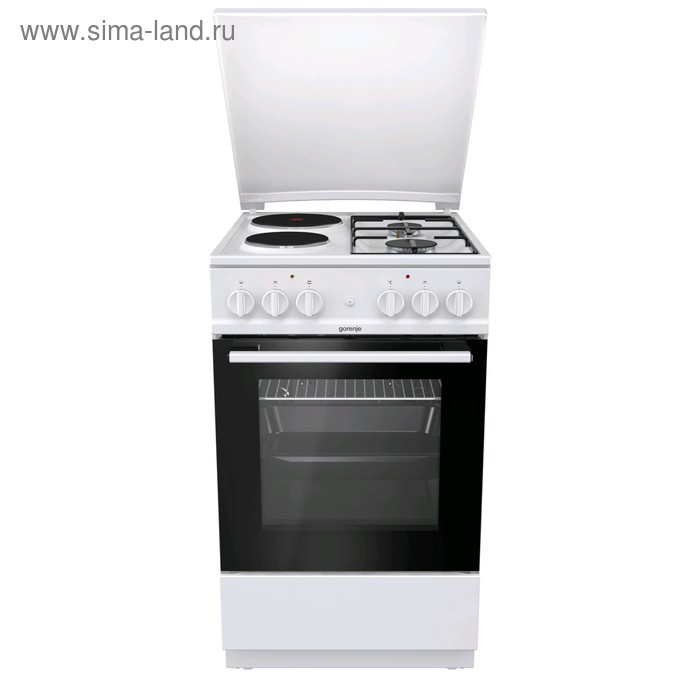 

Плита Gorenje K5111WG, комбинированная, 4 конфорки, 68 л, газ-контроль, белая