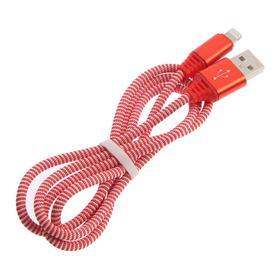 

Кабель SmartBuy, Lighting - USB, 2 А, нейлоновая оплётка, 1 м, красный