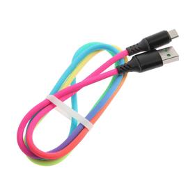 

Кабель SmartBuy, micro USB - USB, 2 А, в тканевой оплетке Acid, 1 м. градиент