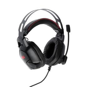 

Наушники Smartbuy AMBITION, игровые, полноразмерные, микрофон, подсветка,2.1 м,чёрно-красные