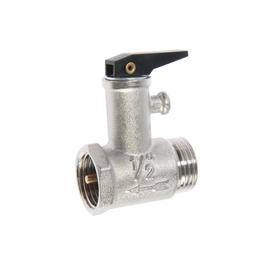 Предохранительный клапан ZEIN engr, для водонагревателя, 1/2", с курком, латунь, никелированный   51