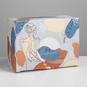 Коробка подарочная сборная, упаковка, «Силуэт», 26 х 19 х 10 см