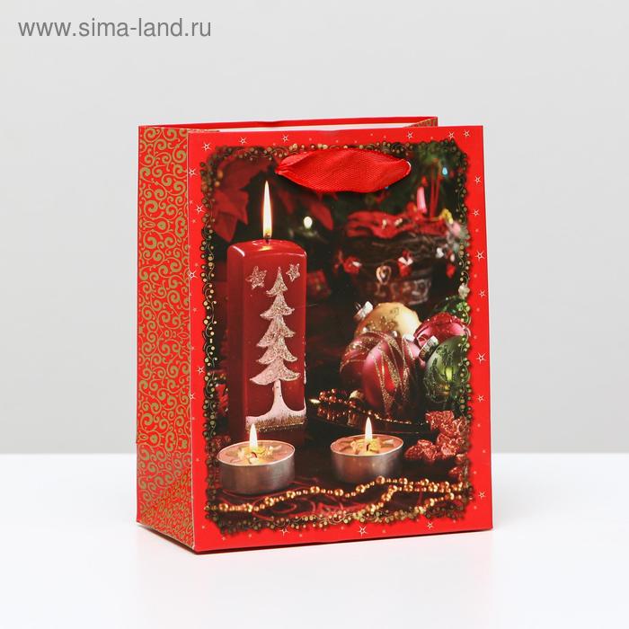 

Пакет ламинированный "Новогодня атмосфера", 11,5 x 14,5 x 6 см