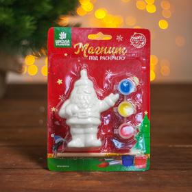 

Елочное украшение под раскраску "Дед мороз" с подвесом, краска 3 цв по 2 мл, кисть 496257