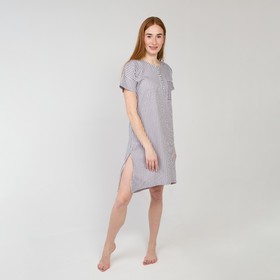 

Туника женская, цвет бело-серый/полоска, размер 58