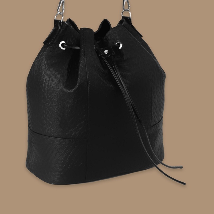 Утяжка для сумки, 85 × 0,8 см, цвет чёрный/серебряный