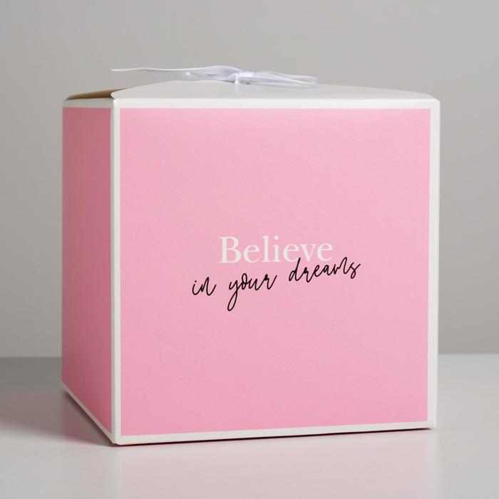 Коробка подарочная складная, упаковка, «Beautiful», 18 х 18 х 18 см коробка складная 8 марта 18 х 18 х 18 см
