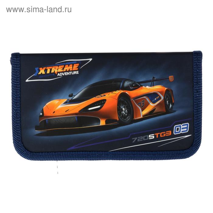 фото Пенал 1 секция, 110 х 190 мм, покрытие soft-touch, «оникс», пкк 03- 6, auto orange