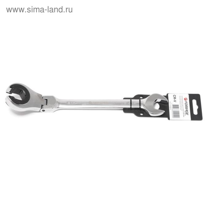 фото Ключ комбинированный forsage f-75711fn, трещоточный, разрезной, с шарниром, 11х180 мм