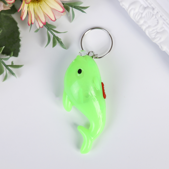 Фонарик свет на кольце "Рыба" МИКС