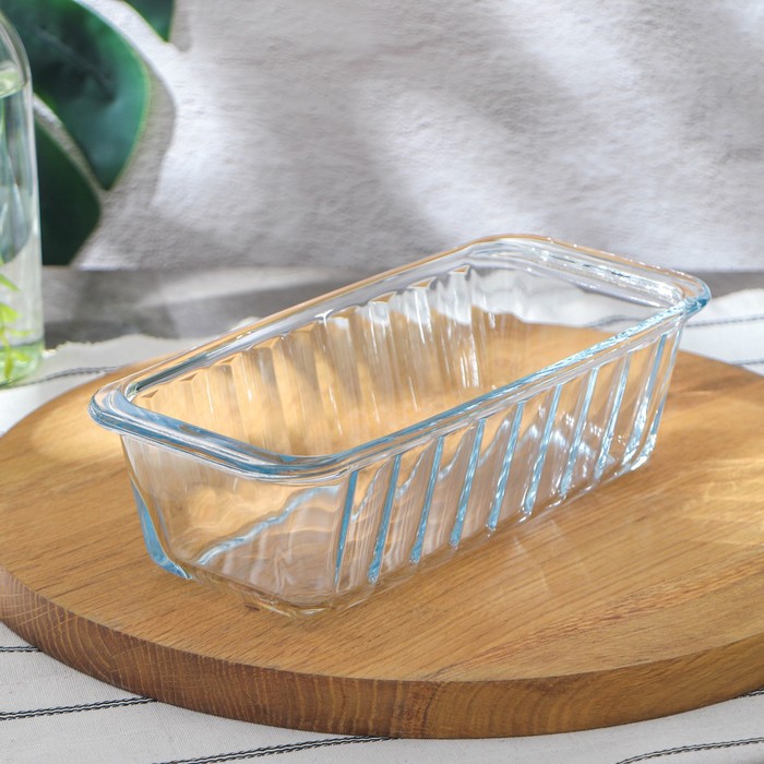 Форма для запекания и выпечки из жаропрочного стекла Borcam, 1,12 л форма для запекания из жаропрочного стекла с крышкой borcam 1 3 л 29×16×10 см