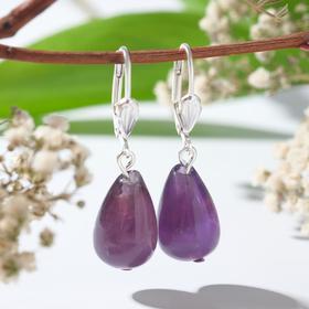 

Серьги посеребрение капля "Аметист"