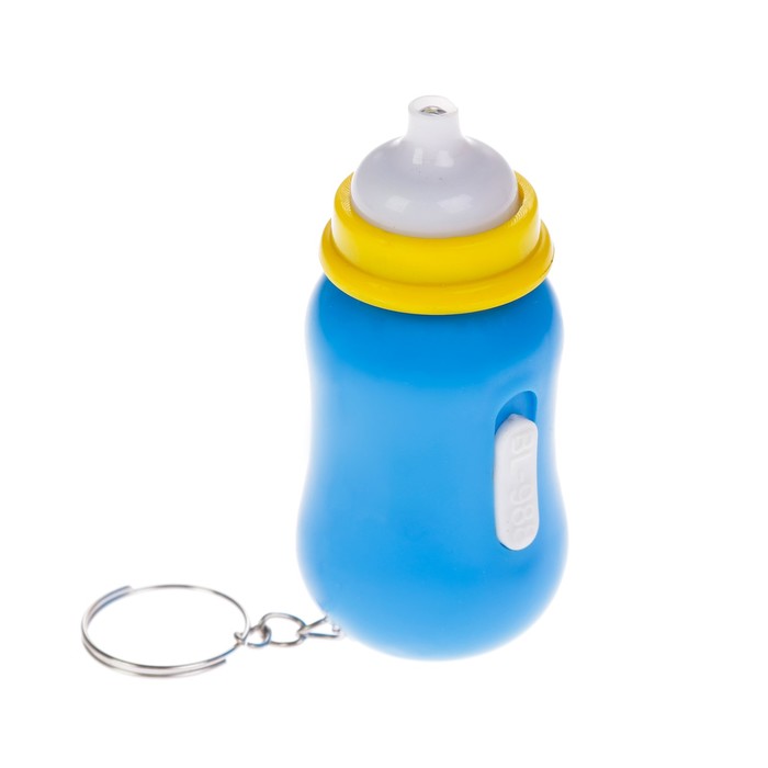 Световой брелок на кольце Бутылочка 7,5 см МИКС