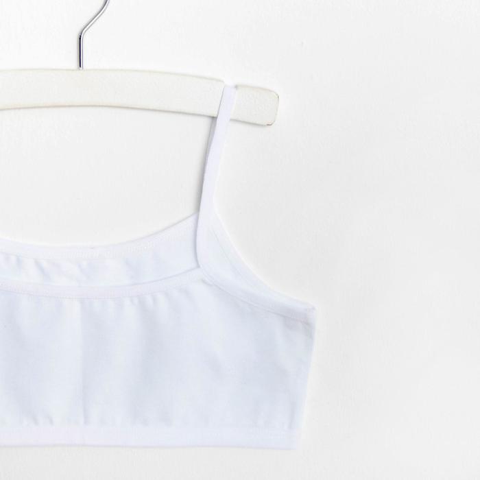 Топ для девочки, цвет белый, рост 140-146 см