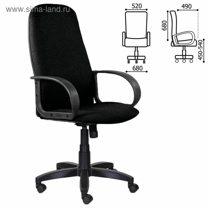 Кресло офисное BRABIX Praktik EX-279, ткань/экокожа, черное, 532017 фото